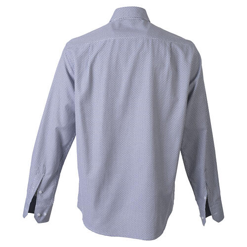Camisa Cococler clergy New Croce azul mistura de algodão manga comprida 7