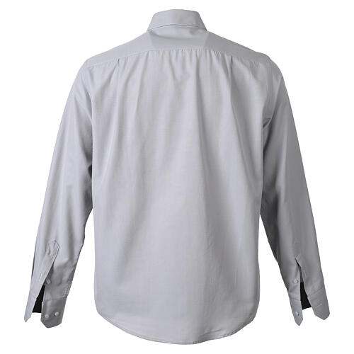Chemise Roma gris clair Cococler manches longues mélange coton 7