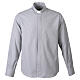 Camicia Roma grigio chiaro Cococler manica lunga misto cotone s1