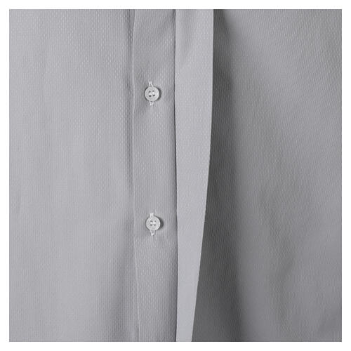 Light Grey Clergy Shirt Roma, Long Sleeve, Cococler, Cotton Blend 4