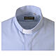 Chemise clergyman bleu ciel Roma manches longues Cococler mélange coton s3