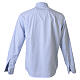 Chemise clergyman bleu ciel Roma manches longues Cococler mélange coton s6