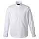 Cococler Roma clergy shirt white cotton blend long sleeve s1