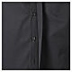 Black long-sleeved clergy shirt Roma, polycotton, Cococler s5