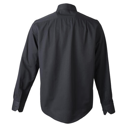 Camicia clergy nero Roma Cococler misto cotone manica lunga 6