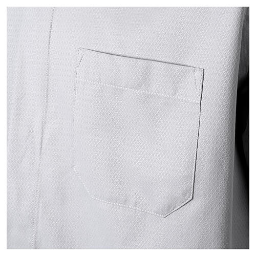 Chemise Clergyman New Jacquard gris clair manches longues Cococler mélange coton-soie 6