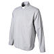 Camisa New Jacquard clergy cinza claro manga comprida Cococler misto algodão-seda s5
