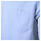 Clergyman's long-sleeved Jacquard shirt in light blue, cotton‑silk blend, Cococler s6