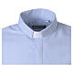 Camisa clergy celeste Jacquard Cococler manga comprida mistura algodão-seda s3