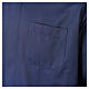 Camisa clergy Jacquard azul escuro manga comprida misto algodão seda Cococler s6