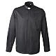 New Jacquard black long sleeve clerical shirt by Cococler, cotton blend s1