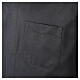 Chemise New Jacquard Clergyman noire manches longues Cococler mélange coton s6