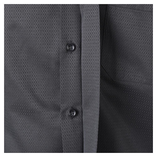 Camisa New Jacquard clergy preta manga comprida Cococler misto algodão 5