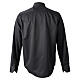 Camisa New Jacquard clergy preta manga comprida Cococler misto algodão s7
