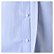 Iceberg light blue long-sleeve clergy shirt with clergy collar, Cococler, cotton blend s5