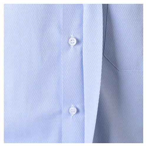 Chemise Iceberg clergyman Cococler manches longues bleu ciel mélange coton 5