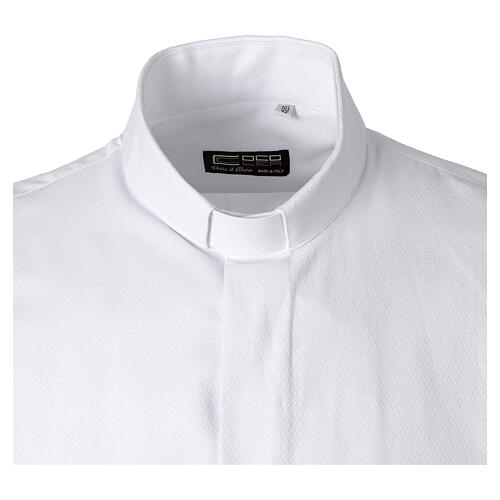 Iceberg White Clergy Shirt, Long Sleeve, Cotton Blend, Cococler 3