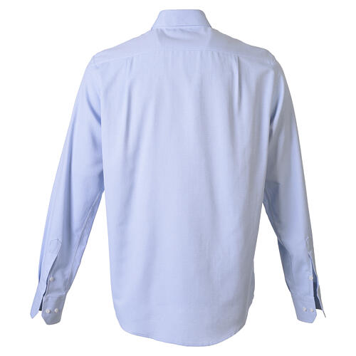 Long Sleeve Clergy Collar Shirt Generation Cococler in Light Blue, Cotton Blend 7
