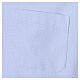 Long Sleeve Clergy Collar Shirt Generation Cococler in Light Blue, Cotton Blend s6
