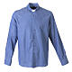 Clergyman's New Denim long-sleeve shirt with clerical collar by Cococler s1