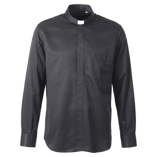 Camisa Exclusive puño para gemelos clergy negra Cococler para Holyart 1