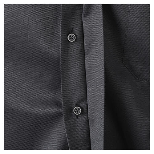 Black Clergy Shirt with French Cuffs for Cufflinks, Exclusive Cococler for Holyart 5