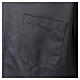 Black Clergy Shirt with French Cuffs for Cufflinks, Exclusive Cococler for Holyart s7