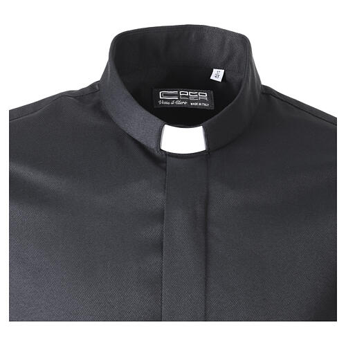 Camicia clergy Exclusive manica lunga nero Cococler per Holyart 3