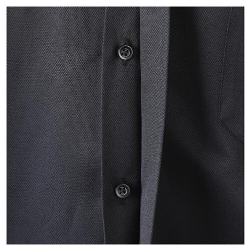Black Long-Sleeve Clergy Shirt Tab Collar, Exclusive Cococler for Holyart 6