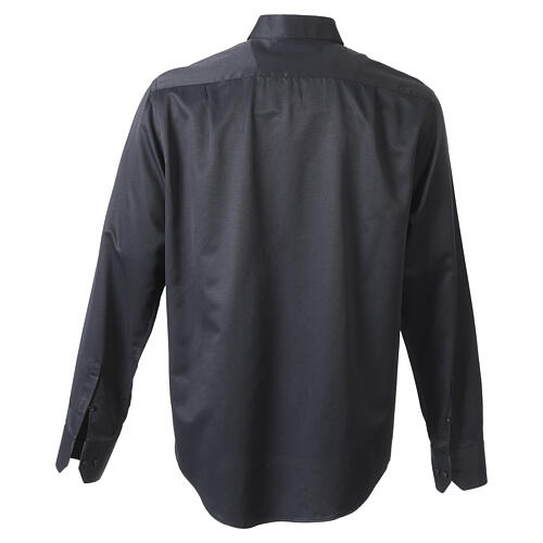 Black Long-Sleeve Clergy Shirt Tab Collar, Exclusive Cococler for Holyart 8