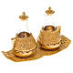 Cruet set gold-plated amphora