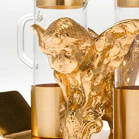 Burettes liturgiques en métal: Burettes décor ange