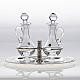 Glass cruet set with silver-plated tray s4