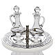 Glass cruet set with silver-plated tray s1