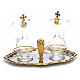 Glass cruet set, angel with joint hands s1