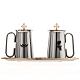 Stainless steel cruet set, water and grapes symbols s2