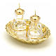 Glass cruet set with silver and gold-plated brass tray s2