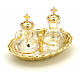 Glass cruet set with silver and gold-plated brass tray s3