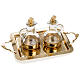 Cruet Set In Glass And Polished Brass s1