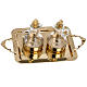 Cruet set in glass and polished brass s4