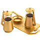 Cruet set in gold-plated molten bronze and brass s2