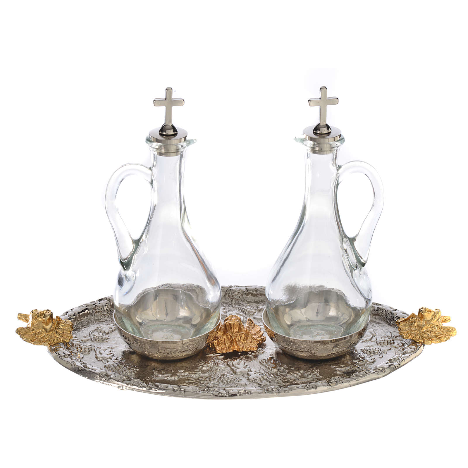 Cruets for mass with tray, grapes and angels online sales on