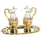 Cruet set in golden brass with floral decoration, Molina s1