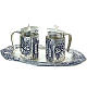 Molina water and wine cruets in silver-plated brass s1