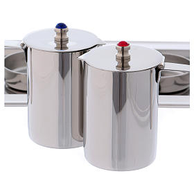 Molina cruets set for mass celebration in stainless steel
