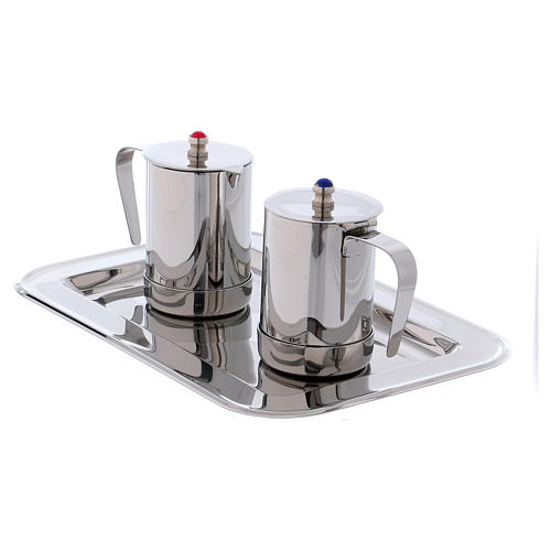 Molina cruets set for mass celebration in stainless steel 6