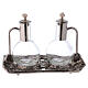 Cruet set with melted cast nickel tray s1