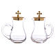 Pair of small cruets with a glass tray s3