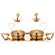 Cruets in glass Roma model, with golden brass plate s3