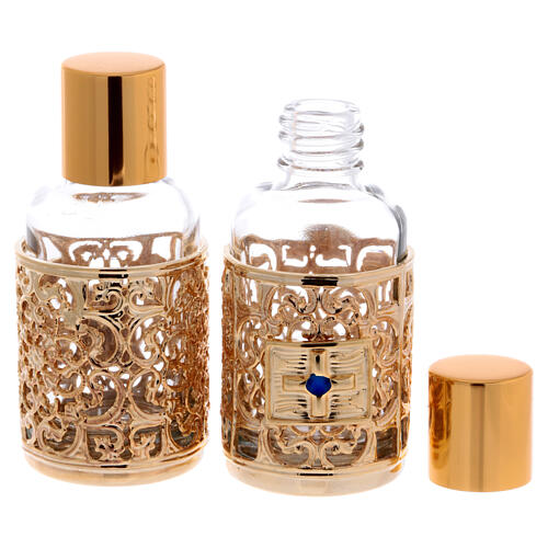 Bottles in glass with grapefruit decoration, golden 30 ml 4